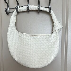 Target White Woven Hobo Bag with Slouchy Silhouette